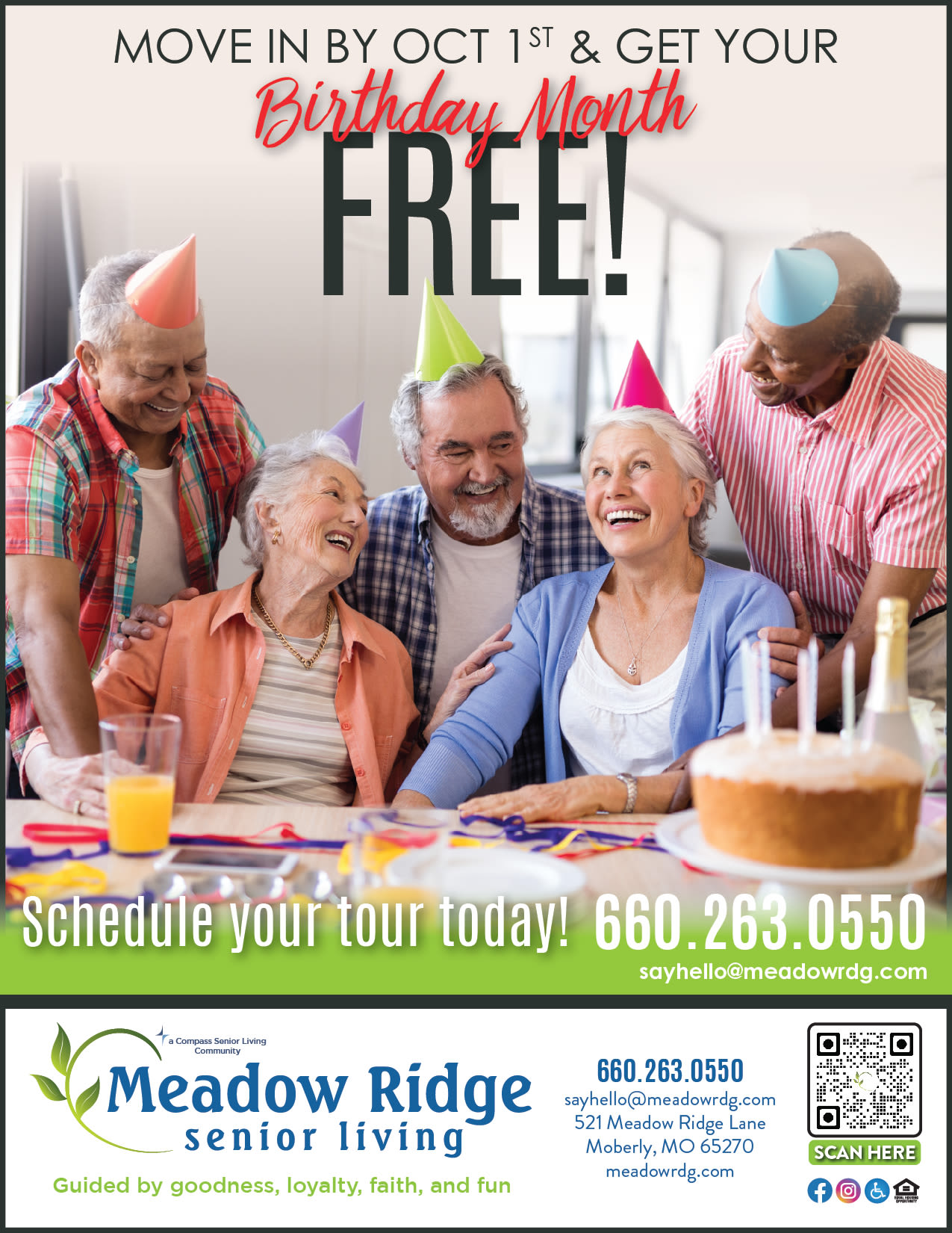move in Flyer at Meadow Ridge Senior Living in Moberly, Missouri
