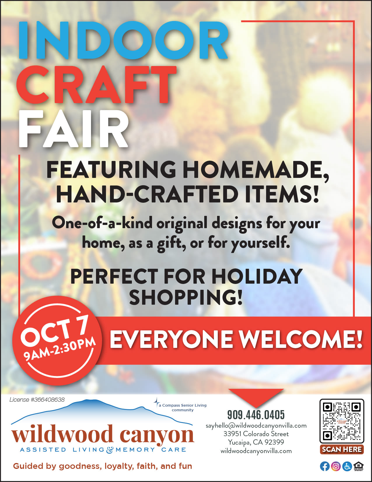 Indoor Craft Fair flyer at 