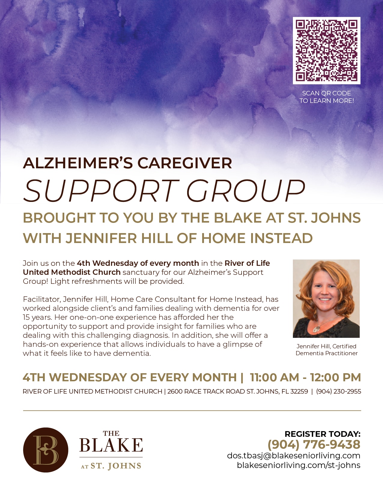 Alzheimer's Support Group - 4th Wednesday of Every Month