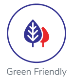 Green friendly icon for Devon Self Storage in Urbana, Illinois