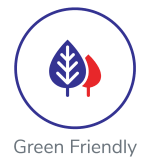 Green friendly icon for Devon Self Storage in Palm Springs, California
