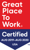 Certified great place to work banner for Cherry Park Plaza in Troutdale, Oregon