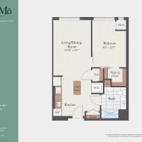 The One Bedroom Alt A floor plan image