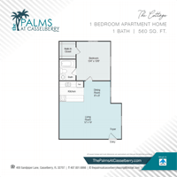 One Bedroom, The Cottage, at The Palms at Casselberry in Florida