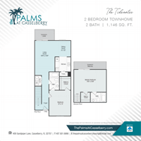 Two Bedroom, The Tidewater Townhome, at The Palms at Casselberry in Florida