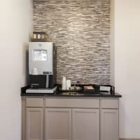 Small Kitchen with coffee machine at Grand Villas Apartments in Katy, Texas