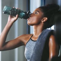 Woman after a workout at Alma Hub 121 in McKinney, Texas