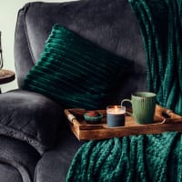 Cozy living room at Torrey Pines Apartment Homes in West Covina, California