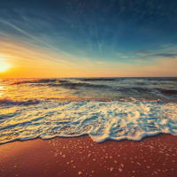 Beautiful sunrise at the beach near The Dorian in Fort Walton Beach, Florida