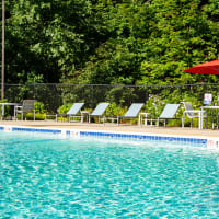 Refreshing swimming pool at The Falls at 124 Water in Leominster, Massachusetts