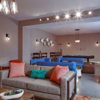 Cozy living room at Taylor Lofts in Dallas, Texas
