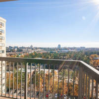 View of the city from balcony at The Eva in Sandy Springs, Georgia, 