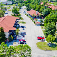 Aerial view of the surroundings at Royal Gulf Apartments in Biloxi,Mississippi