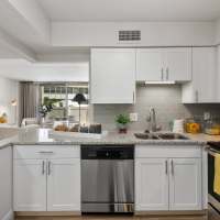 Modern kitchen at Lake Lucerne Towers in Orlando, Florida