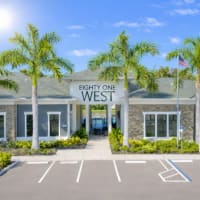 Front entrance of 81 West Apartments in Fort Myers, Florida