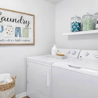 In-home laundry at River Club in Holland, Michigan