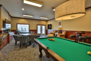 Recreation room at Mariposa Pecan Park in La Porte, Texas