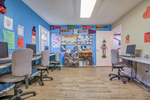 Computer lab at The Palms Apartments in Rowland Heights, California