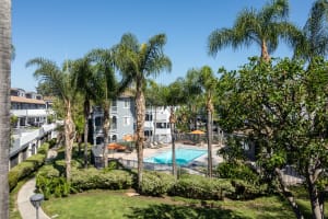 Community courtyard at Emerald Ridge in Garden Grove, California