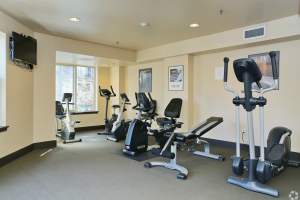 Fitness center at The Blakely in Shoreline, Washington