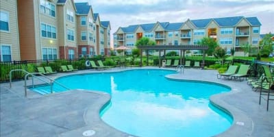 Swimming pool at apartments in Owasso, Oklahoma