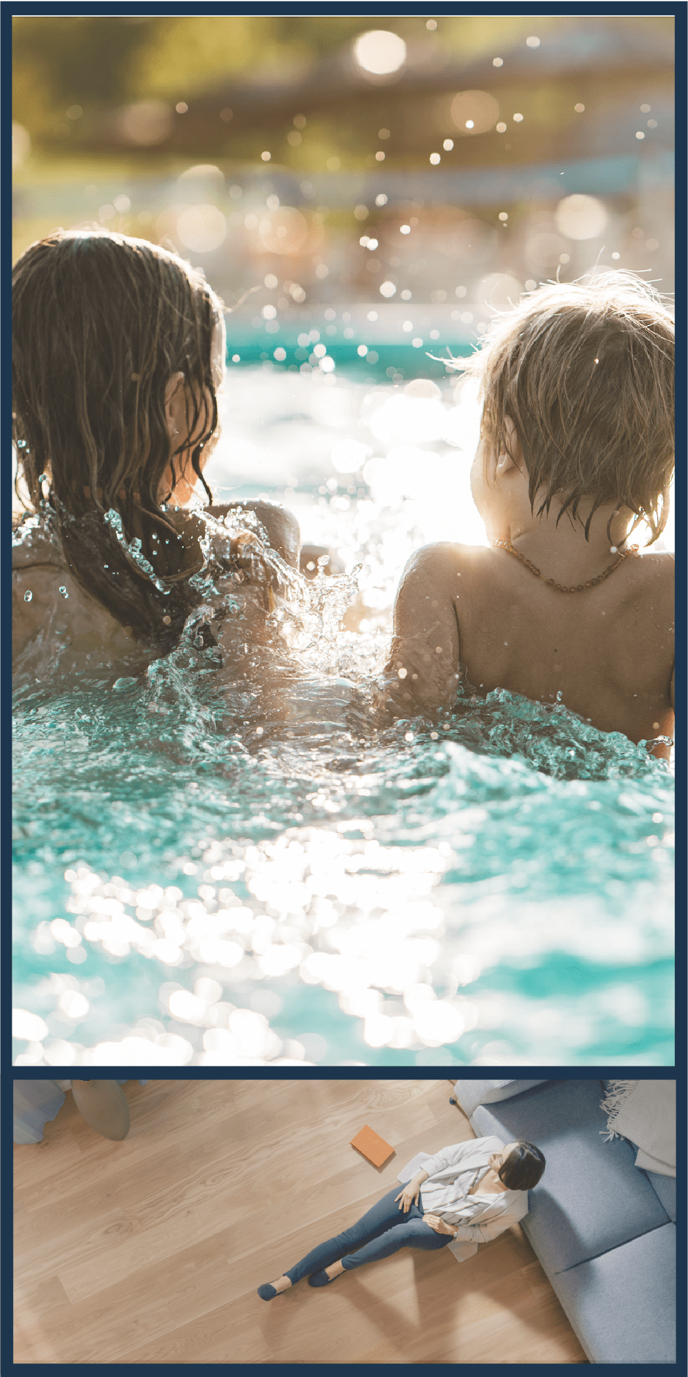 Children enjoying the swimming pool at Grande Oaks Parc in Charleston, South Carolina