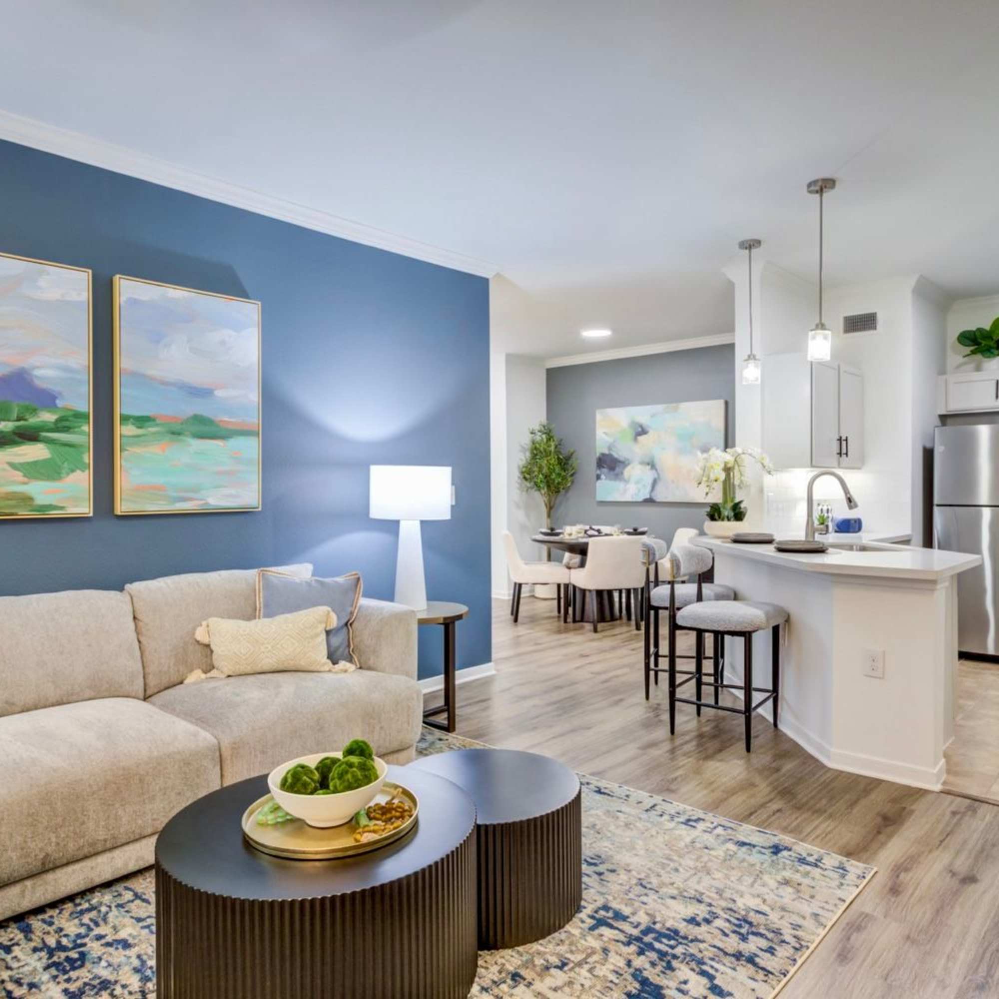 Living Room at The Abbey at Park Lakes at The Abbey at Park Lakes in Humble, Texas 