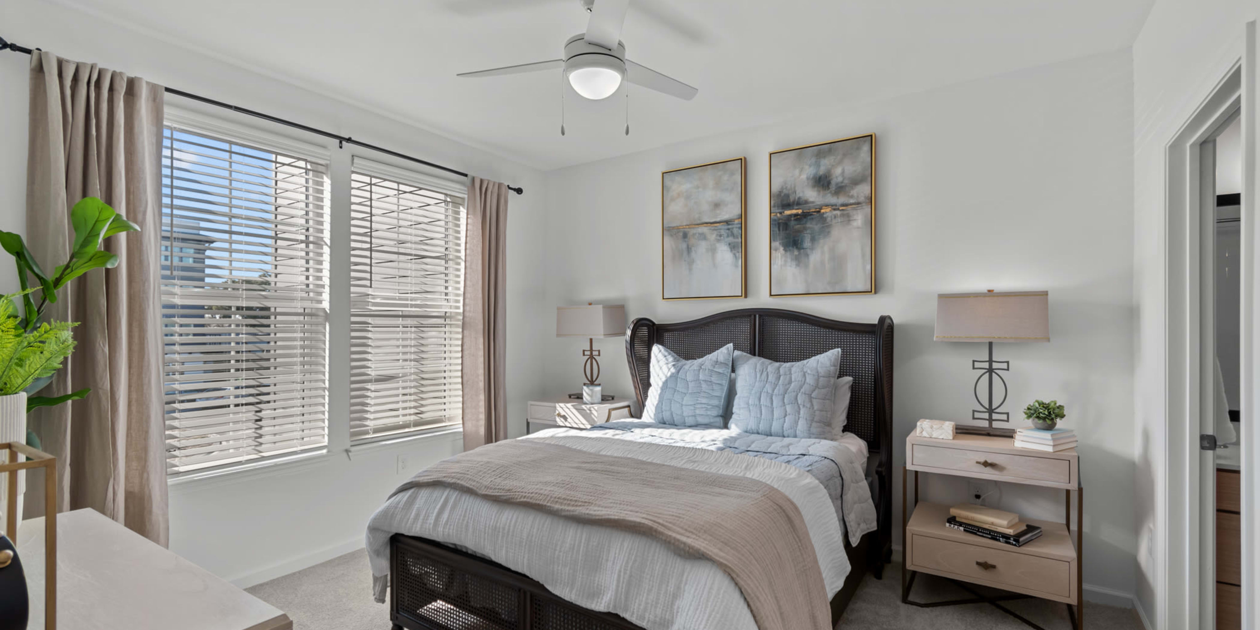 Beautiful and spacious bedroom at Palmilla | Luxury Apartments & Townhomes in Pensacola, Florida