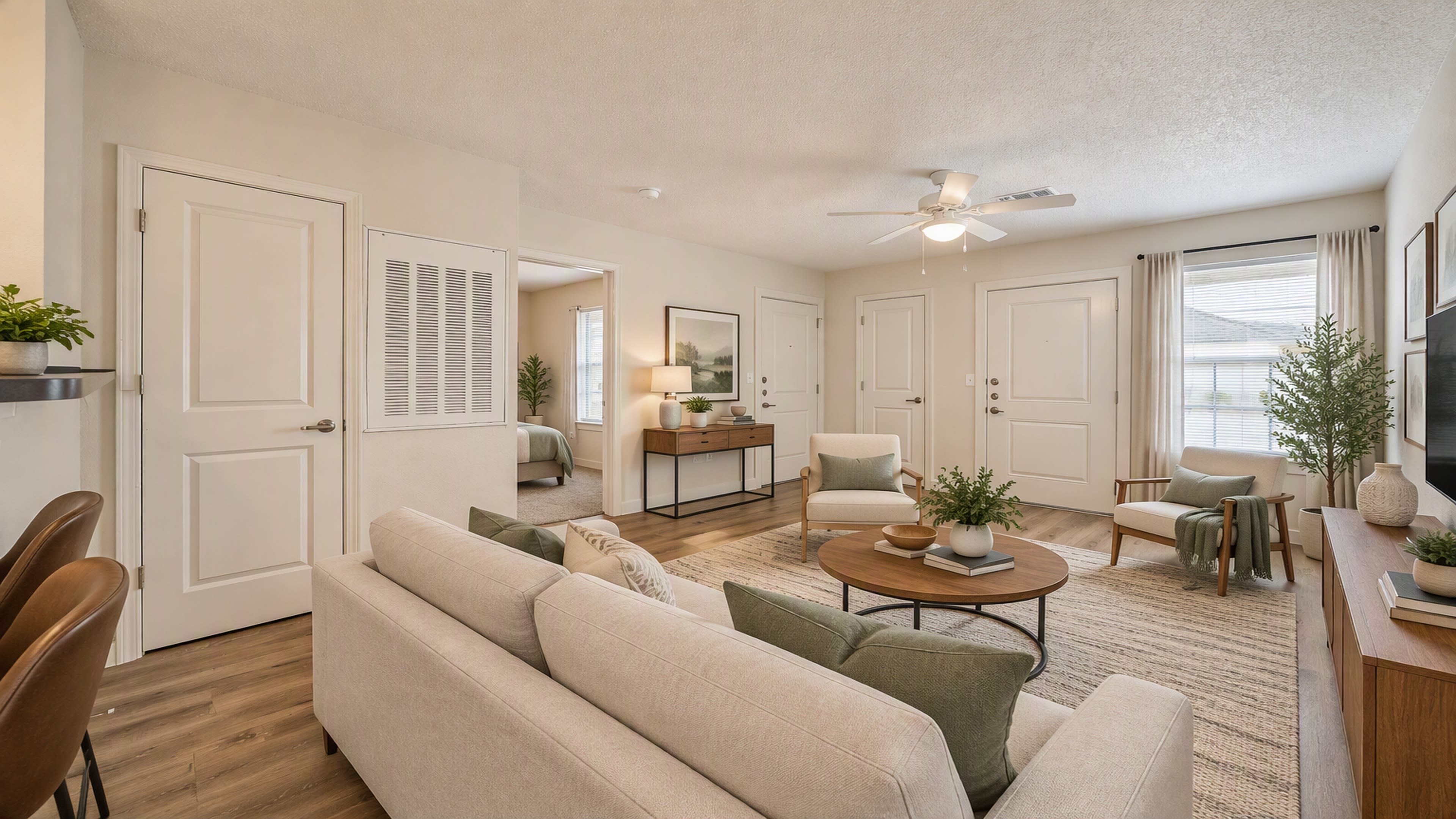 living room at Meadowbrook Plaza in Houston, Texas