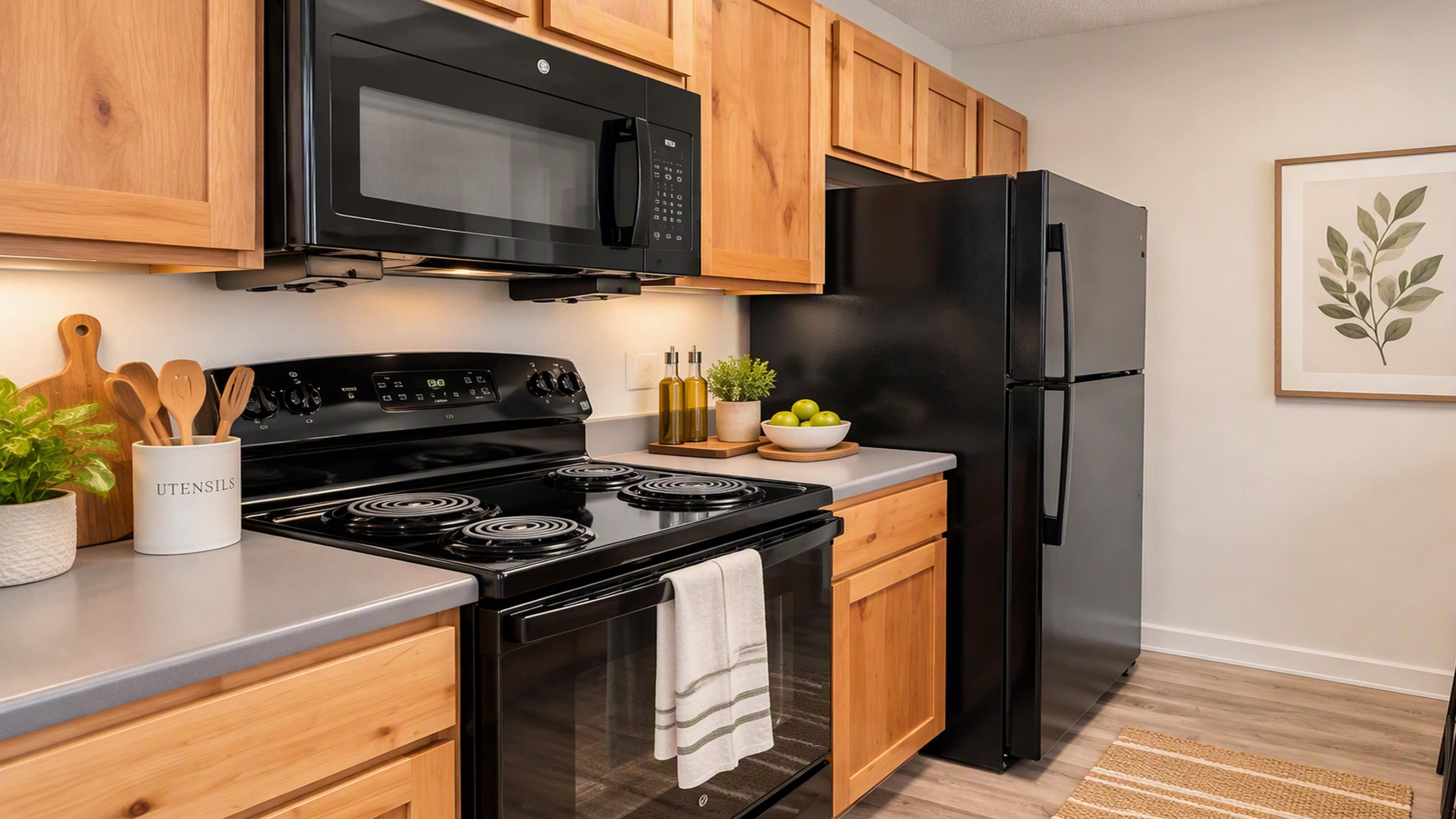 Kitchen at Meadowbrook Plaza in Houston, Texas