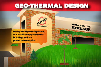 Geo-thermal design info card for Mallory Station Storage