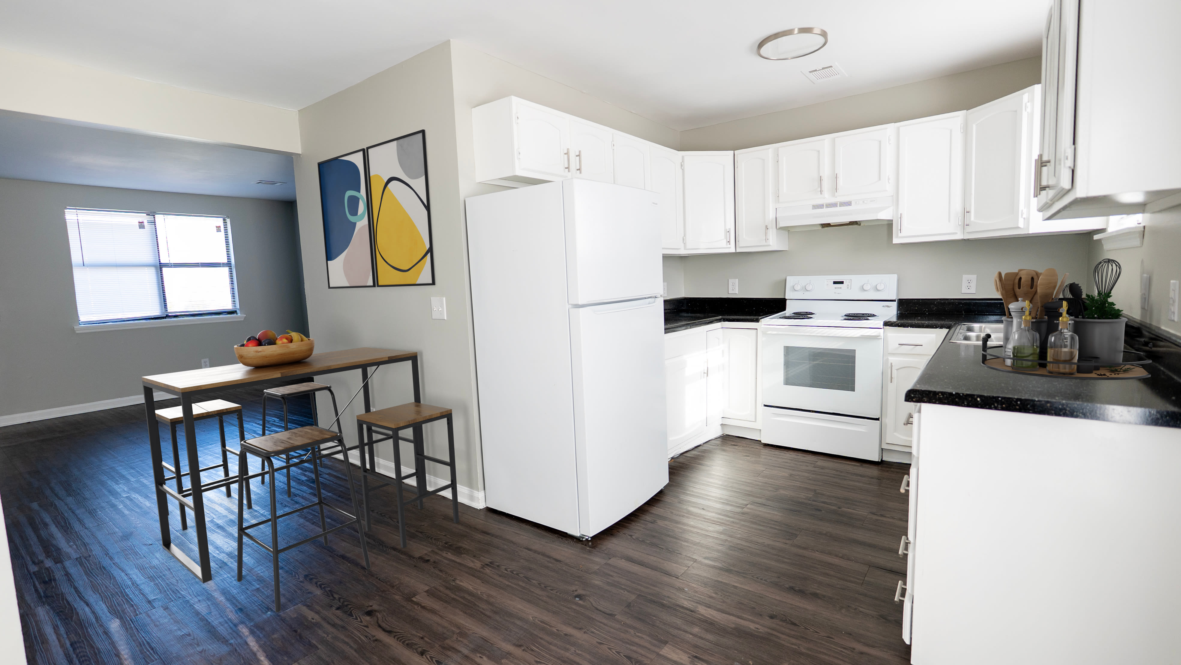 Kitchen and dining rooms at Westgate Apartment Homes in Lebanon, Tennessee