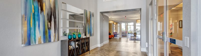 Stunning artwork in Linden on the GreeneWay's lobby in Orlando, Florida