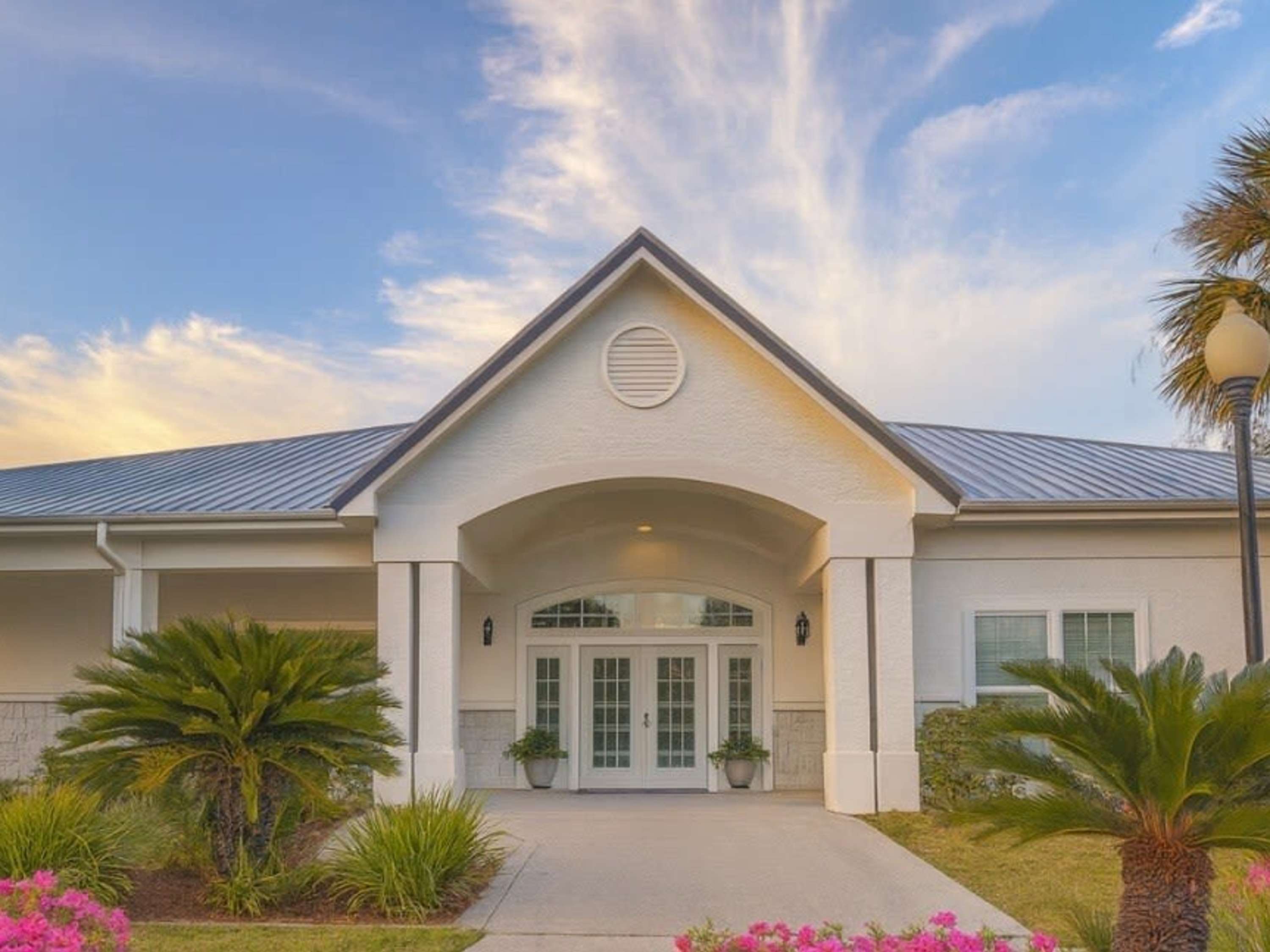 Clubhouse exterior view at The Bayou District in Gulfport, Mississippi