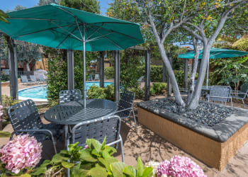 Swimming pool at apartments in Rowland Heights, CA