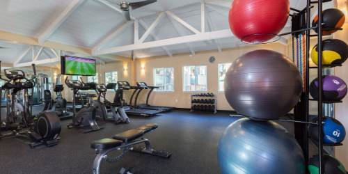 Fitness room at Whitman Green in Hayward, California