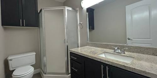 Bathroom area at  Montecito Villas in Sacramento, California