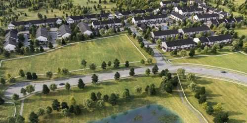 Community aerial view  at Ashgrove Farms Townhomes in Nicholasville, Kentucky
