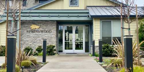 Exterior of the building at Springwood Apartments in Los Altos, California