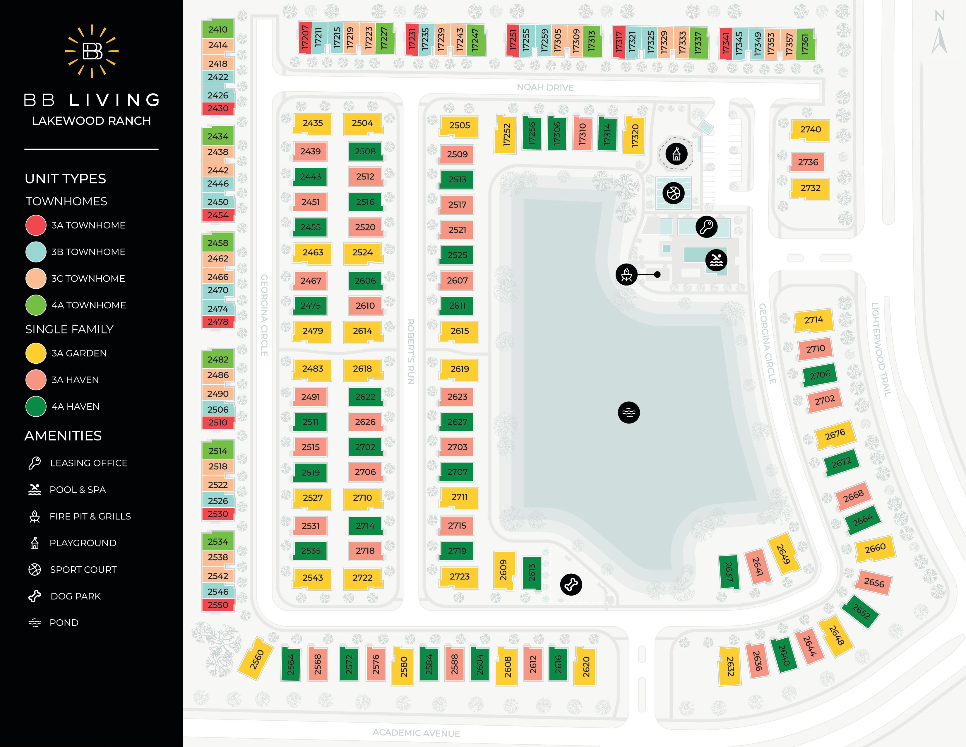 Sitemap at BB Living at Lakewood Ranch in Lakewood Ranch, Florida