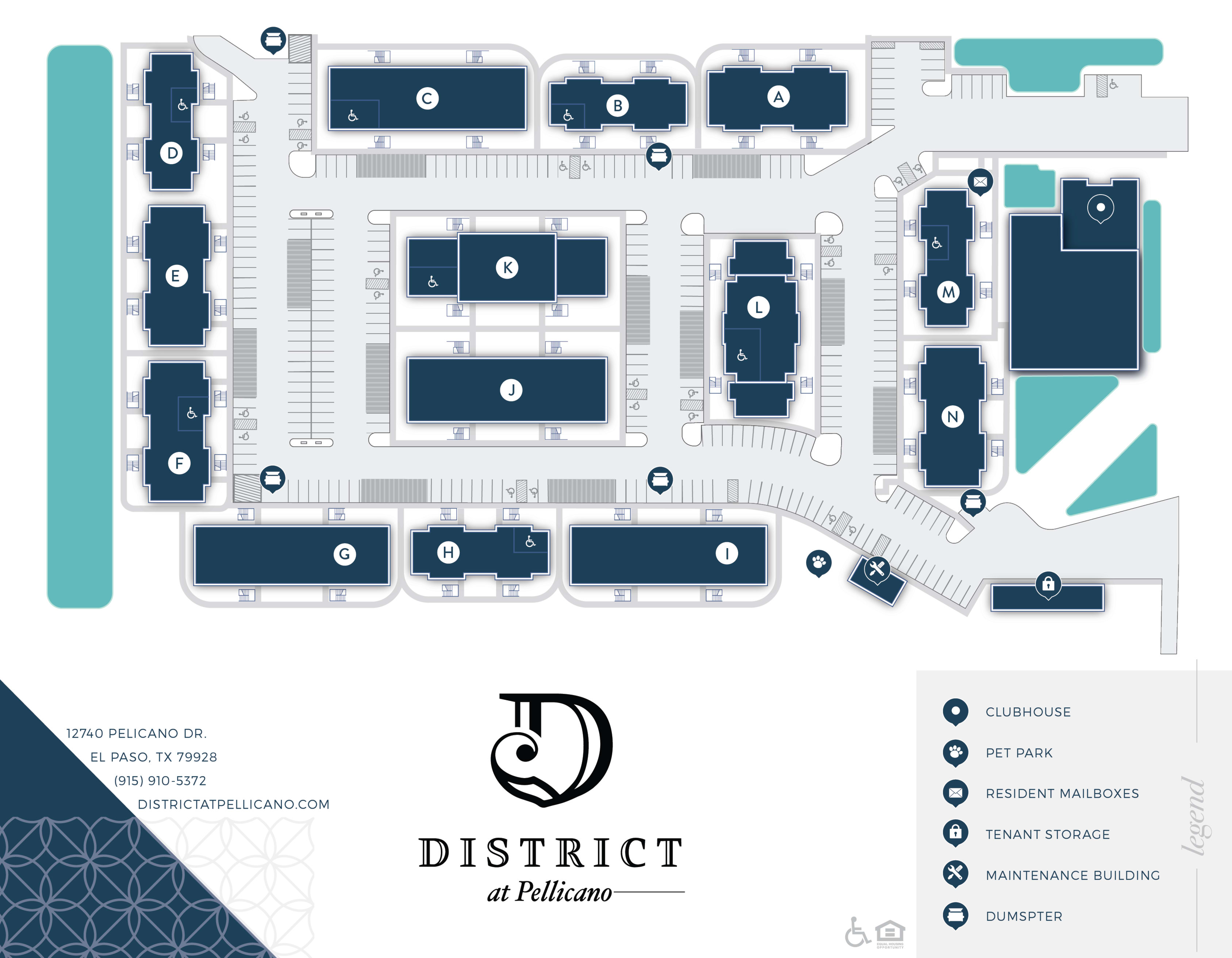 Sitemap at District At Pellicano in El Paso, Texas