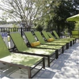 Poolside seating at The Gallery