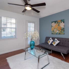 Apartment living room at The Gallery