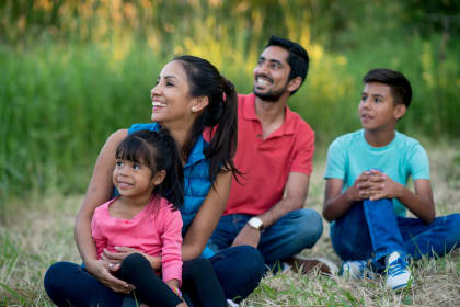Family enjoying a park near 644 City Station