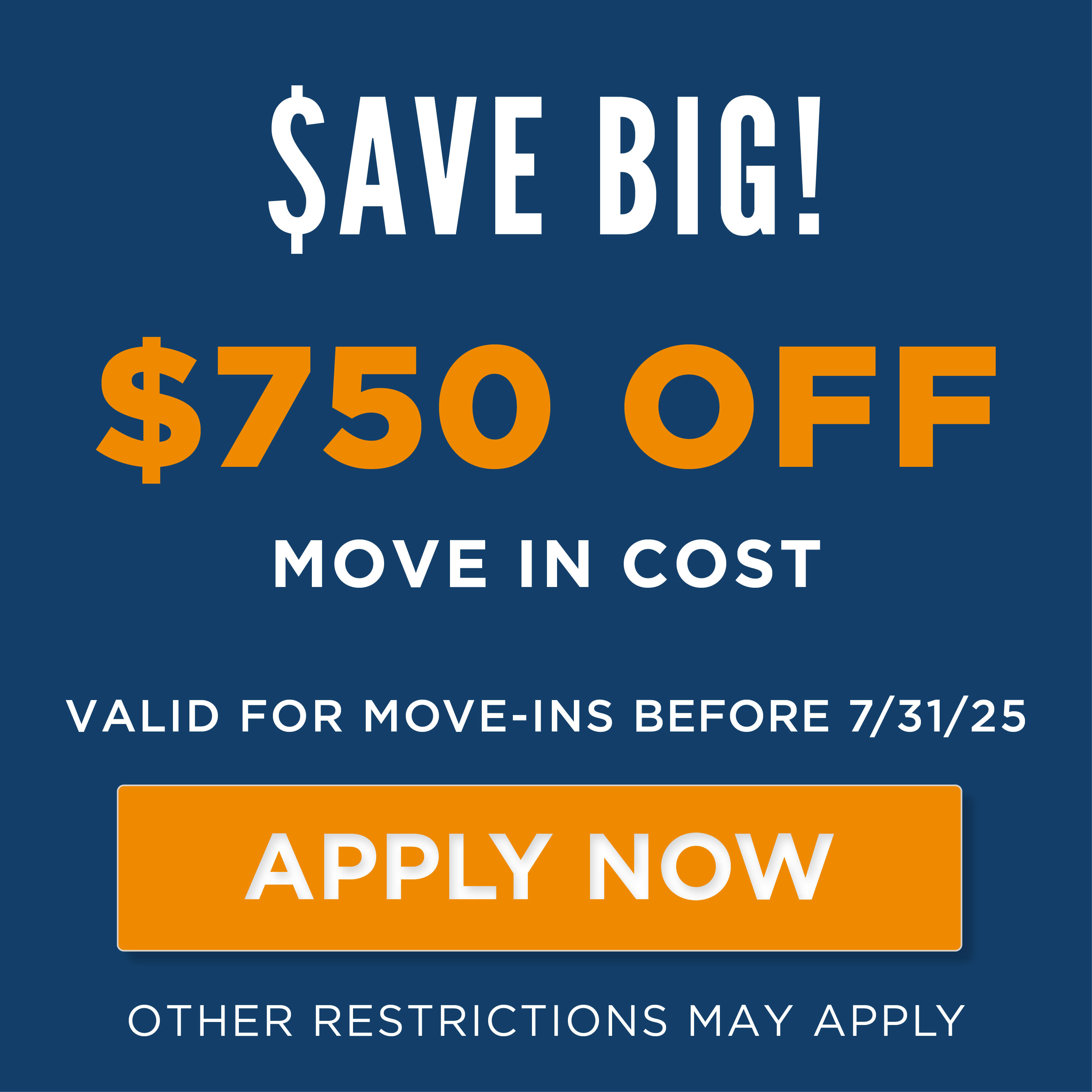 Hot Deal for a Hot Season: Move in and Get $750 Off!