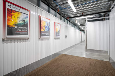 Interior of climate-controlled unit at StorQuest Self Storage in West Babylon, NY