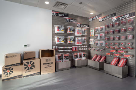 Moving supplies at StorQuest Self Storage in Arvada, Colorado