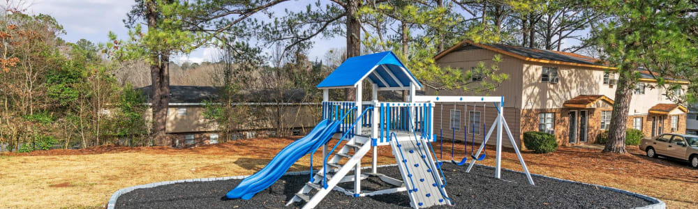 An onsite playground for children at Walnut Creek Apartments in Macon, Georgia