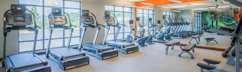 Fitness center at The District in Asheville, North Carolina