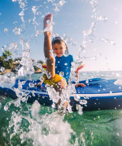 A child playing in water near BestBox Storage - Washington in Washington, Missouri